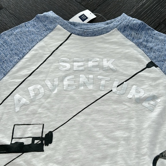 GAP Boys Metallic Skiing Winter Sports Seek Adventure Shirt size 12 - Picture 4 of 5